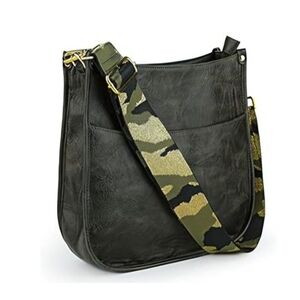 Vegan Leather Crossbody - Dark Green